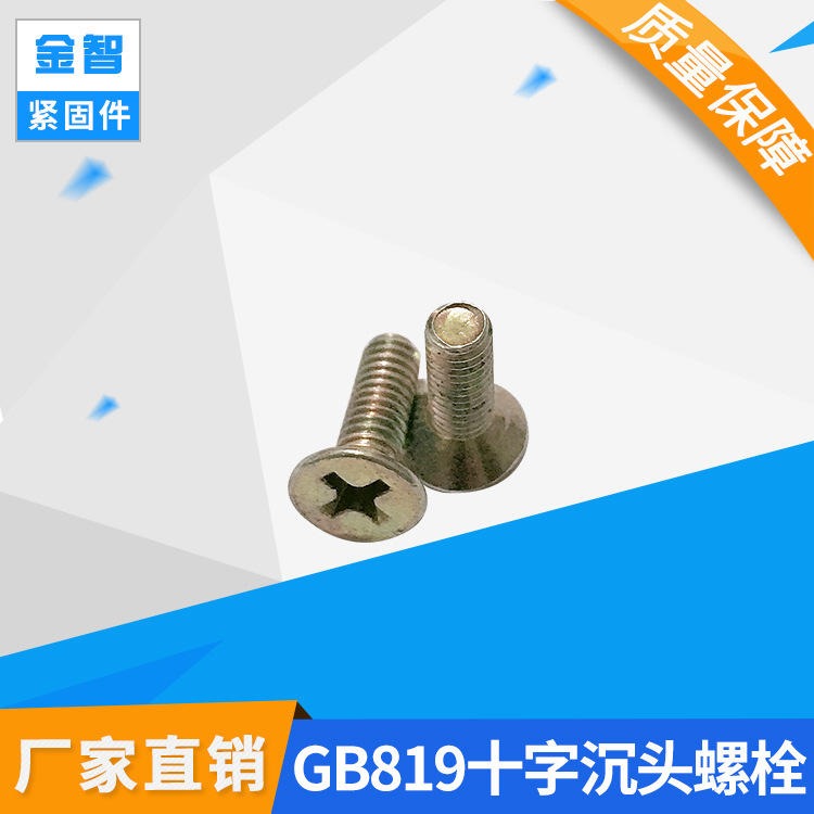 304不锈钢螺钉GB819十字平头螺丝碳钢沉头螺栓螺丝