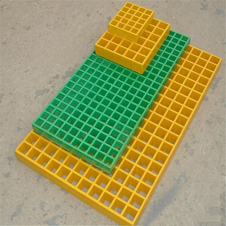 格栅踏步板   黄色塑料方孔板  淄博市玻璃钢踏步板示例图7