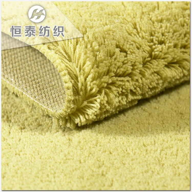黄色滚筒刷绒布涤纶腈/晴纶混纺梭织毛刷布厂家直销可订制图片