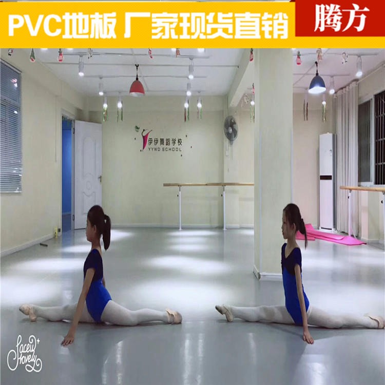 pvc塑胶地板 儿童舞蹈房pvc塑胶地板 腾方工厂直销 3.5mm耐磨