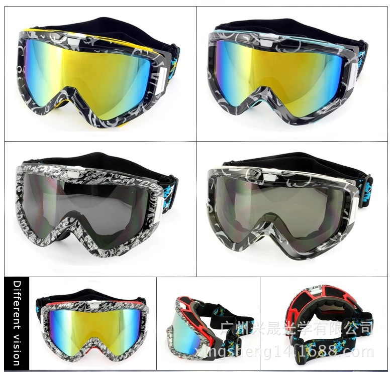 滑雪镜 双层防雾抗压滑雪镜 防紫外线滑雪镜 防风透气滑雪镜示例图7