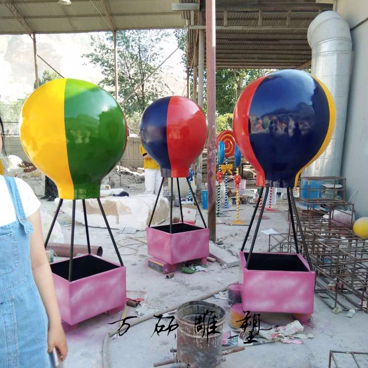 玻璃钢装饰 婚摄摄影美陈道具 景区户外彩绘气球装饰摆件示例图1