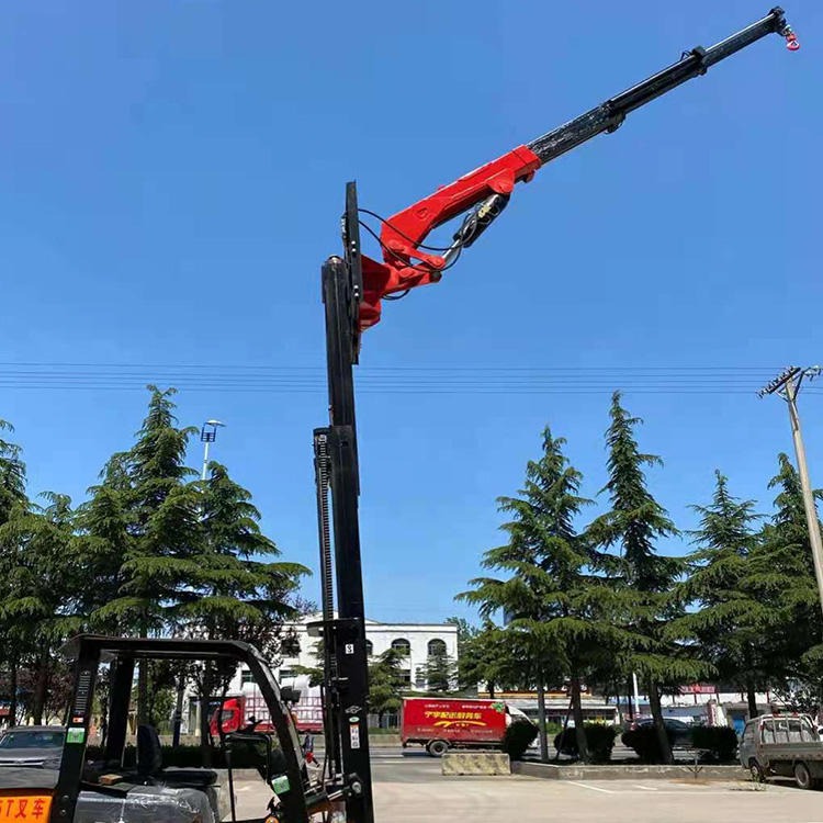 中铠5吨叉车飞臂吊 全新叉车飞臂吊 ZK-30伸缩臂式折臂吊图片