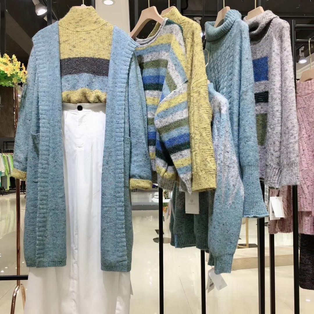 玛丽·歌蒂2020年冬款折扣女装服装品牌服装厂家双面羊绒外套 连衣裙中长款毛衣图片