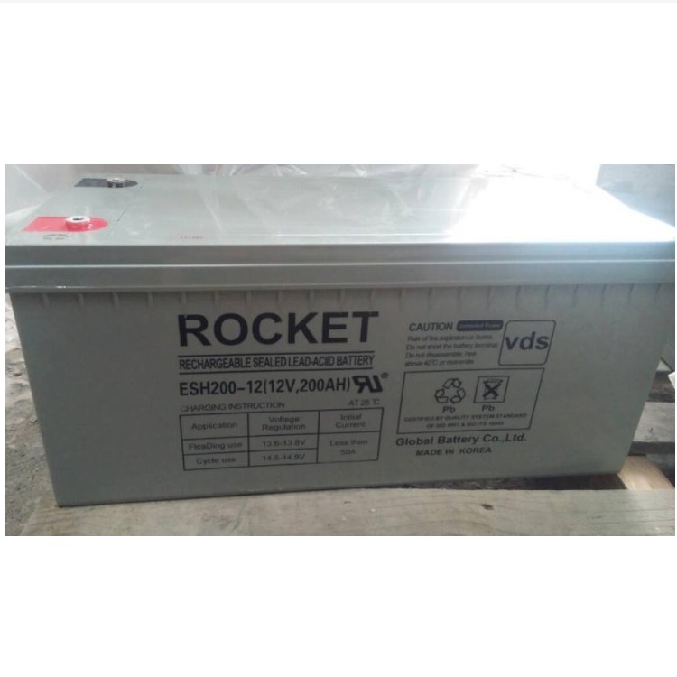韩国火箭蓄电池ESH200-12  12V200AH 火箭免维护蓄电池 应急储能专用 厂家直销