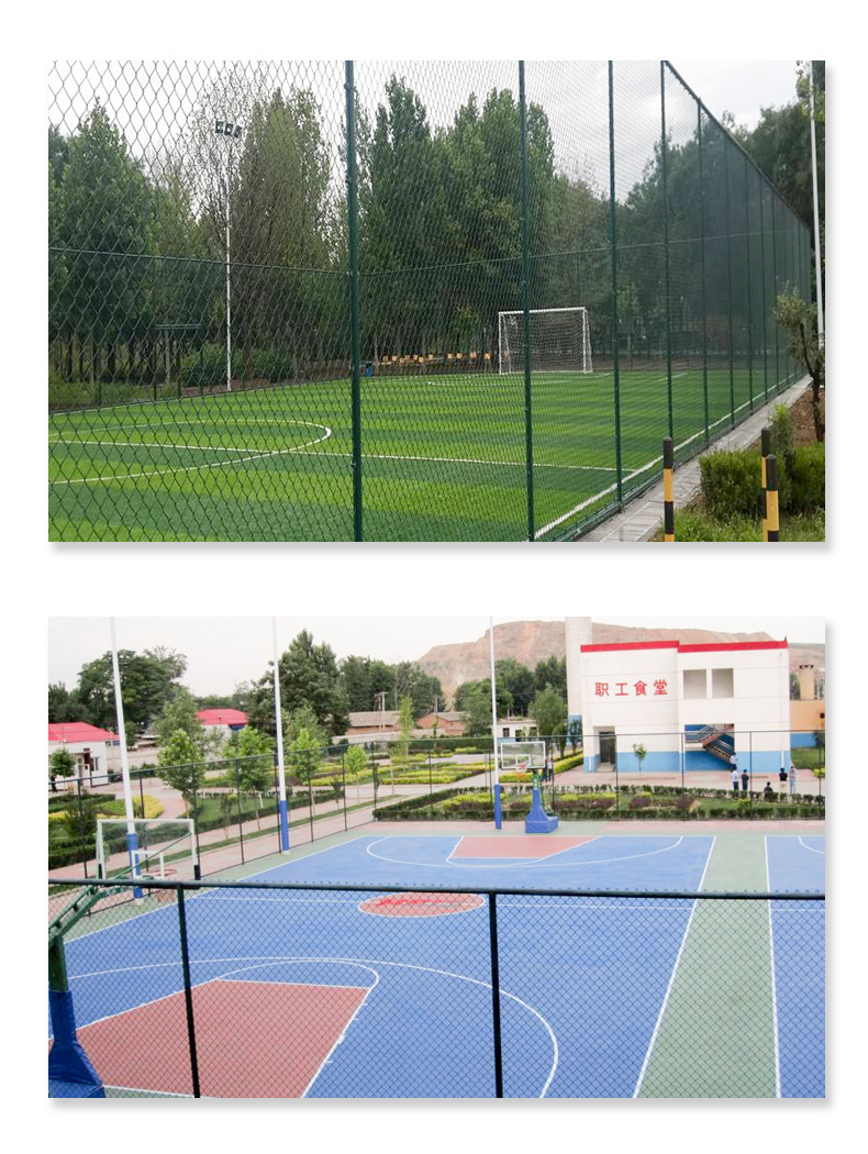 高尔夫球场围栏网绿色包塑勾花网学校体育场围栏网运动场球场围网示例图9