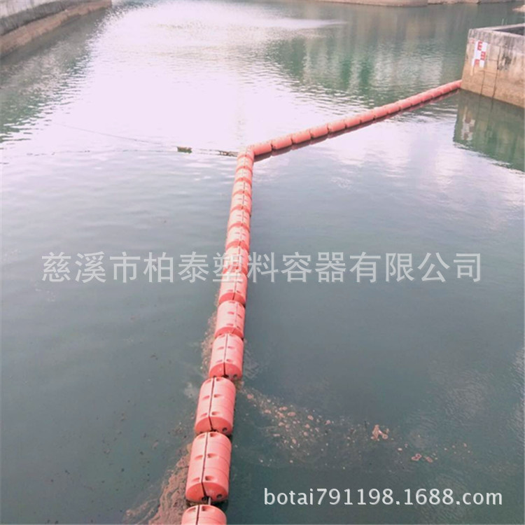 水电站拦污用pe浮筒，500*800夹网拦污排浮桶示例图7