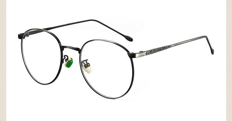 厦门厂家批发品牌时尚金属近视眼镜架文艺复古圆形眼镜框平光眼镜示例图9