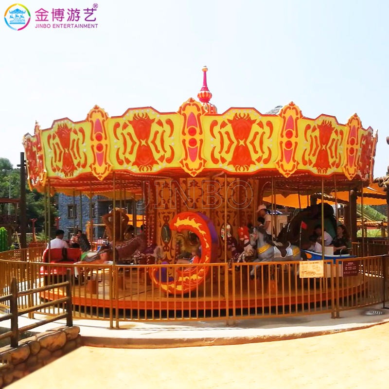 武汉有旋转木马的游乐园 专业24座36座48座单层豪华转马生产商