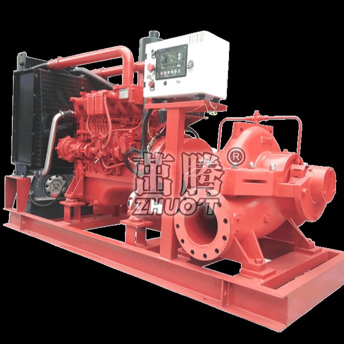 CCCF柴油机消防泵200L/S 120米扬程水泵配套康明斯动力，XBC200/1.2G-OS