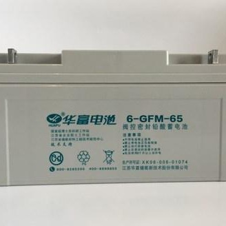 厂家直销 华富蓄电池6-GFM-65 铅酸电池12V65AH太阳能电瓶 通讯系统/应急直流屏电池