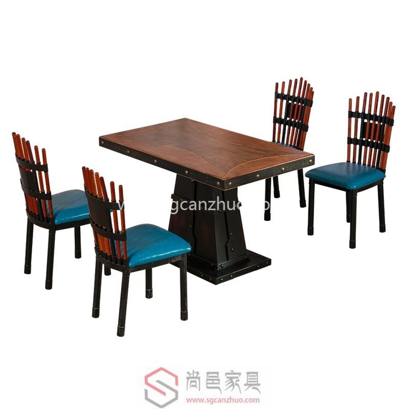 厨嫂当家餐厅桌椅 湘菜馆餐桌椅 新中式餐厅桌椅