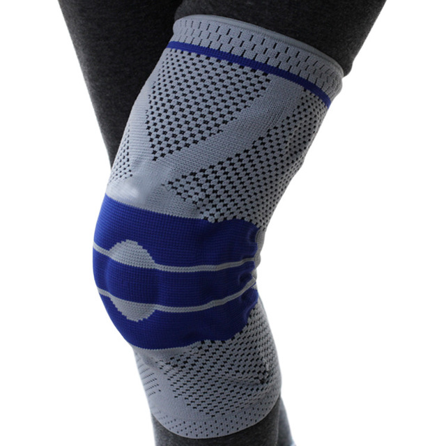 横机护膝 篮球跑步半月板弹簧硅胶运动护膝 缓冲防震防扭伤批发