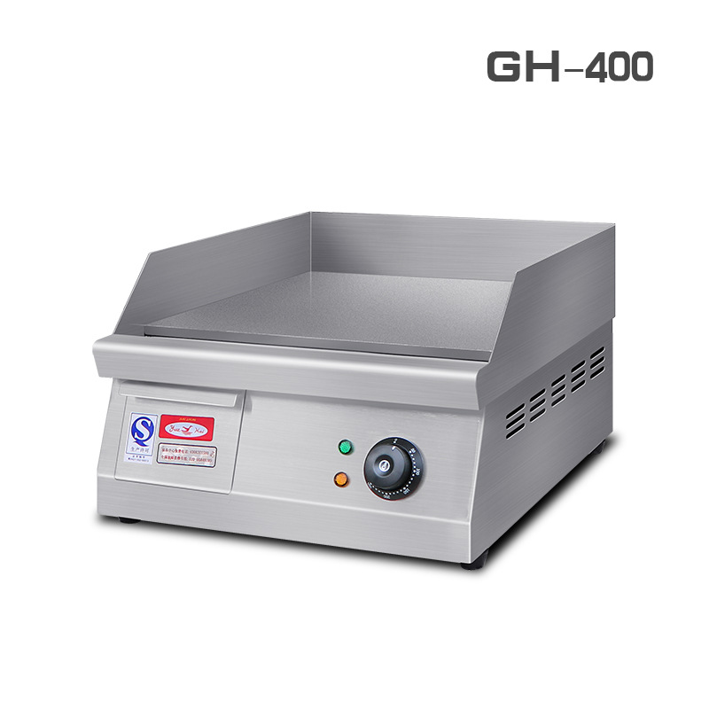 新粤海GH-400电平扒炉商用电热扒炉台式煎扒炉手抓饼机器铁板正品示例图1