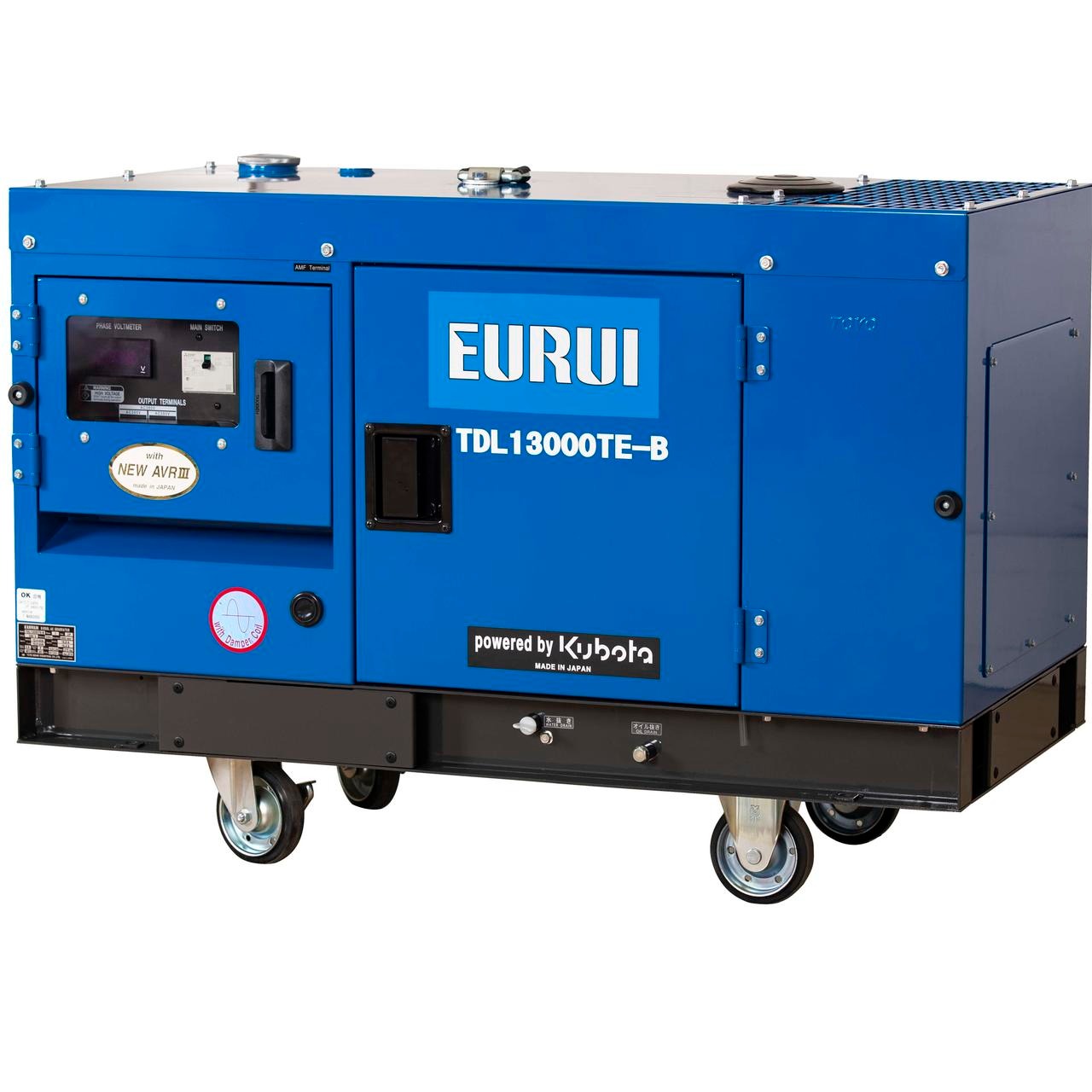 日本东洋EURUI 日本东洋柴油三相发电机 静音10.8kva发电机 TDL13000TE-B