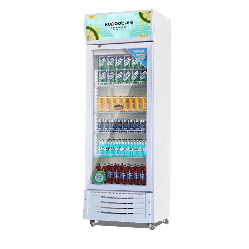 供应 郑州浩博立式冷藏展示柜 饮料柜保鲜柜 商用单门冰柜啤酒饮料柜价格