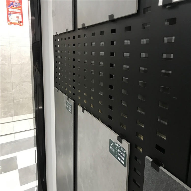 迅鹰800陶瓷货架 冲孔板展厅架子  北京市冲孔板展示架