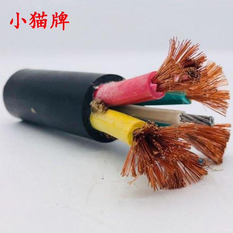 YC-J钢丝加强型橡套线 YC-J电动葫芦电缆 小猫牌 YCW-J升降机设备电缆