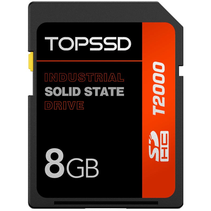 TOPSSD天硕 T2000 工业级SD卡 8GB SLC工业SD卡 工业内存闪存卡 高稳定性超长寿命 军工品质匠心之选