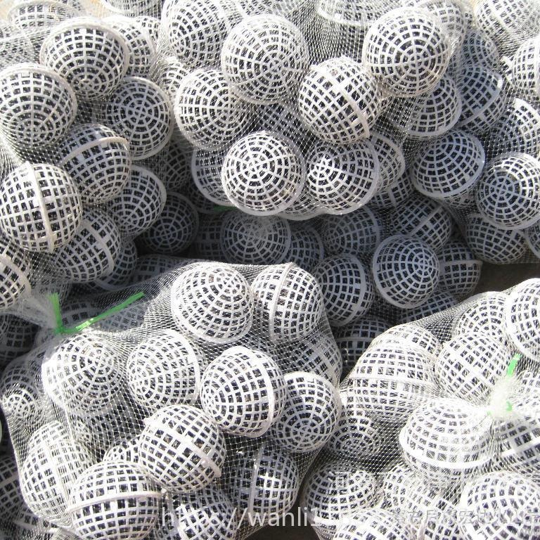 PP悬浮填料 供应废水处理用悬浮球填料阻力小聚丙烯悬浮球填料图片