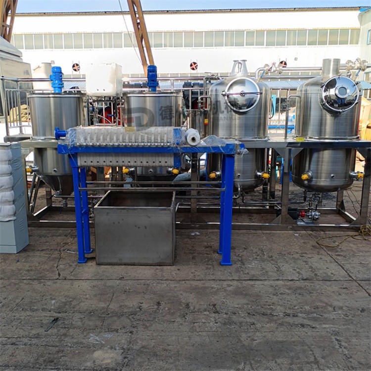 茶油精炼设备厂家 德佑聚500公斤精炼机 生产一级山茶油机器