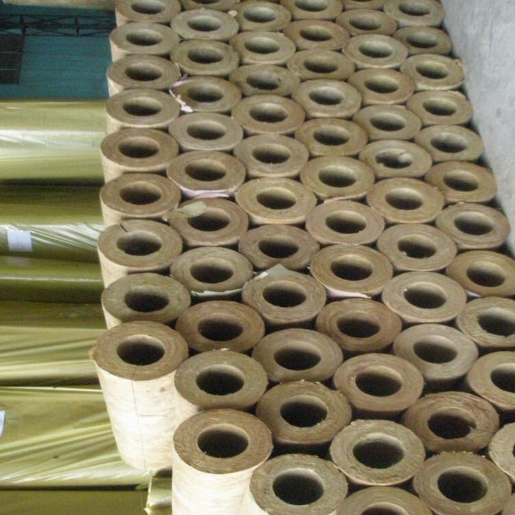 贴铝箔岩棉管 华磊节能建材 经销批发 高密度憎水岩棉管