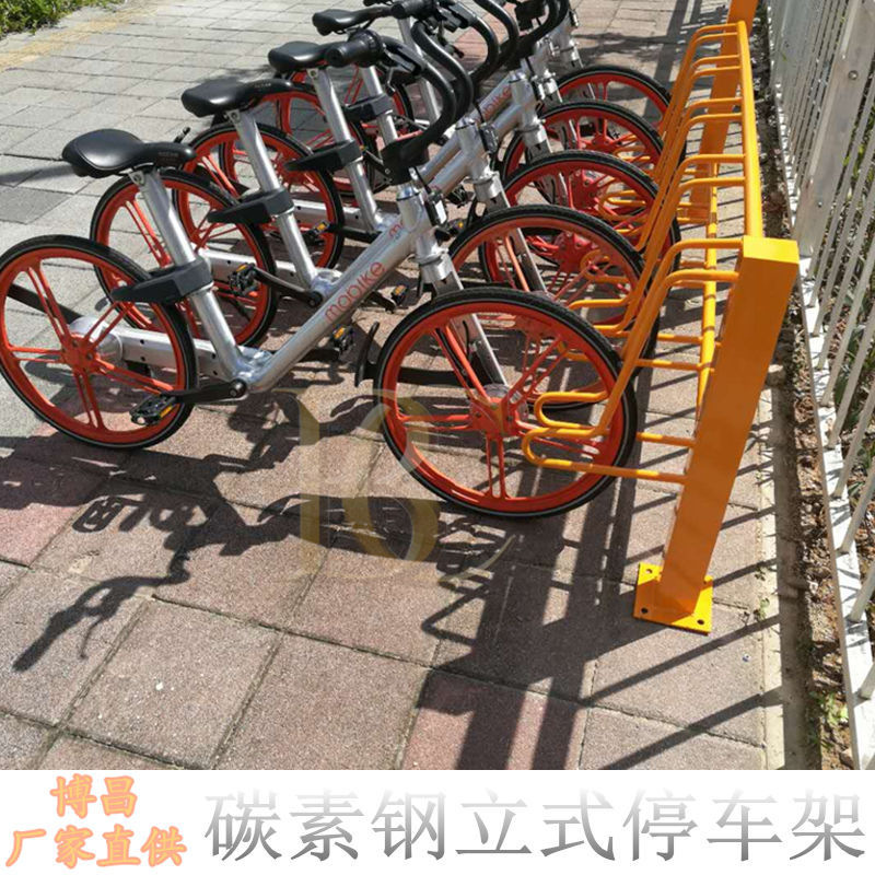 共享单车停车架立体插入式卡位自行车停放架Q235碳素钢材质热镀锌示例图2