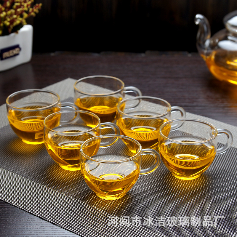 厂家批发耐热透明玻璃杯 花茶杯 小咖啡杯 品茗功夫茶杯 80ml图片
