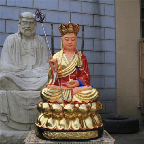 佛像 佛像铸造厂家直销地藏王殿供奉地藏王菩萨 坐像地藏王佛像 极彩地藏王佛像