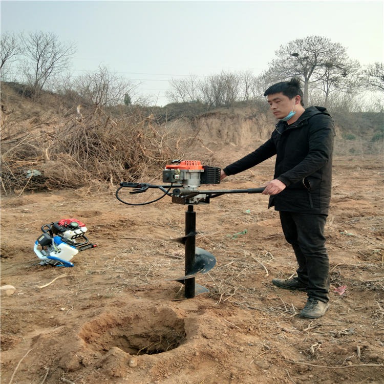 打树坑机 钻坑挖窝苗圃种植 手提操作好方法