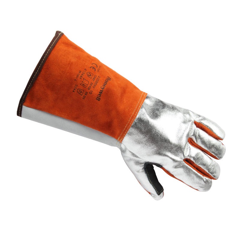 Honeywell霍尼韦尔2058699镀铝皮革焊接隔热耐高温手套（左手）