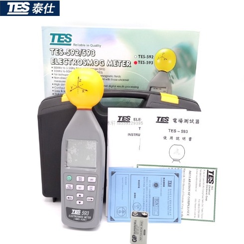 台湾泰仕TES593高频电磁辐射检测仪 TES 593电磁波辐射检测仪
