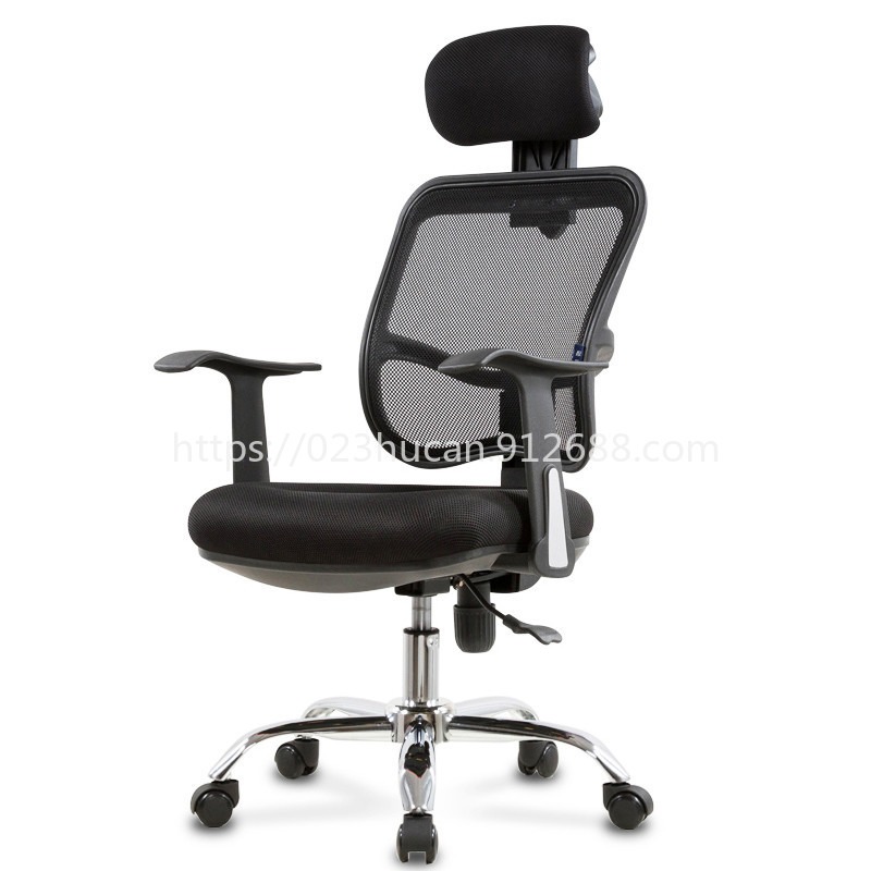 厂家直销时尚主管椅头枕经理办公椅转椅网布人体工程学椅电脑椅家用图片