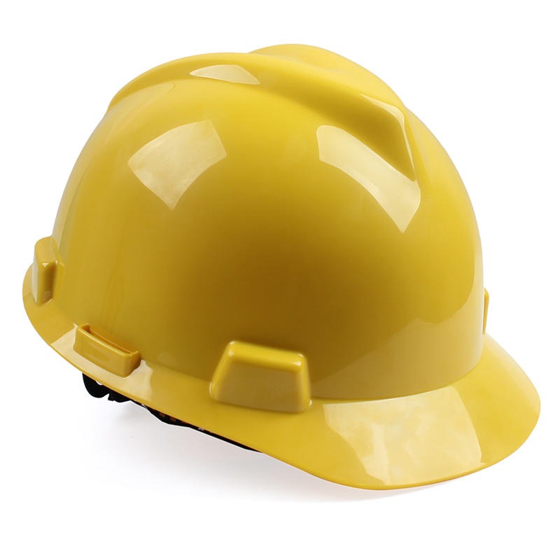 梅思安10172880ABS标准型安全帽黄色ABS帽壳超爱戴帽衬灰针织吸汗带D型下颚带-黄2019