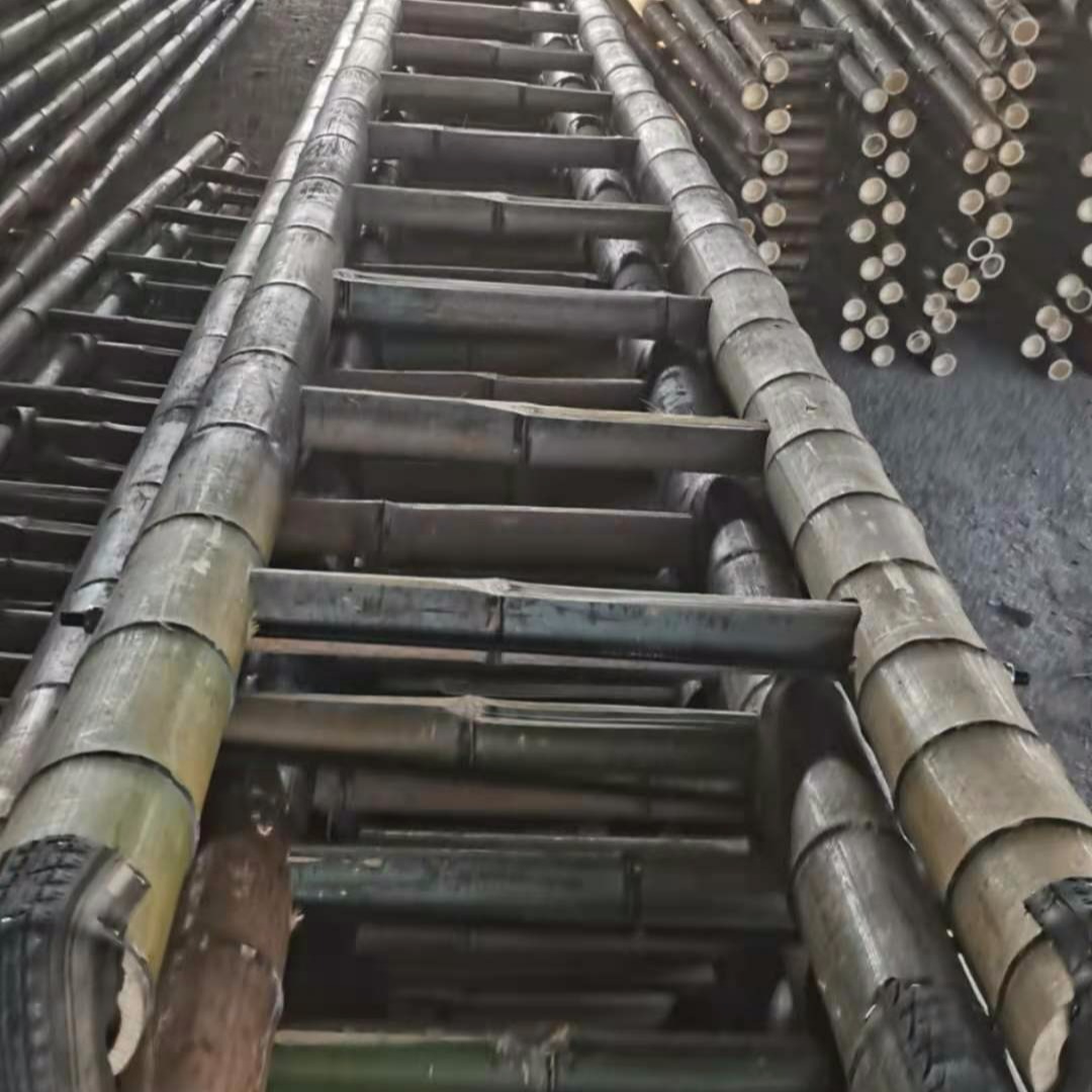 农用爬高竹梯厂家电力局防滑竹梯  1到10米可定制