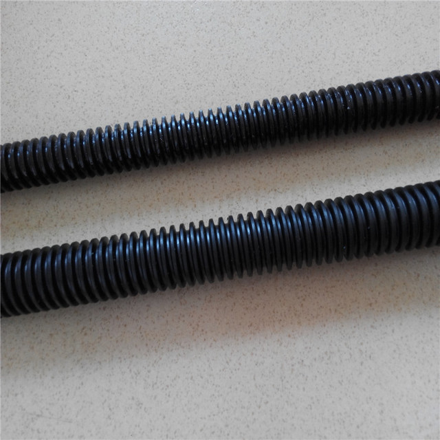 厂家定做5米梯形丝杆TR225现货45钢材质发黑可定做POM材质和铜螺母铁螺母