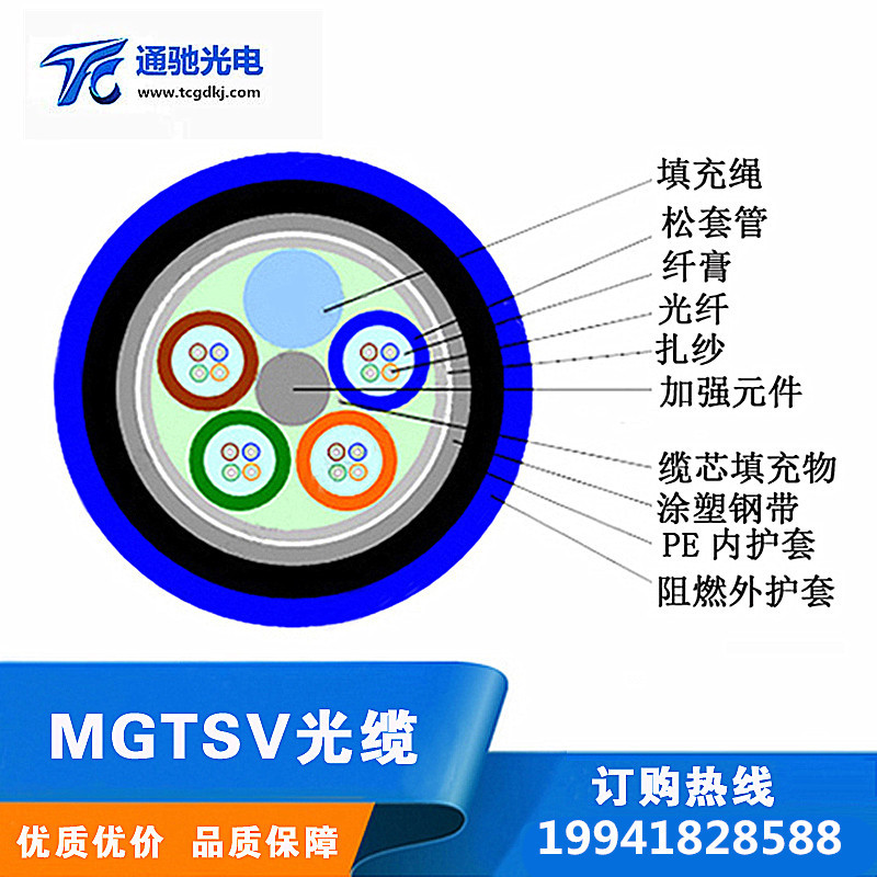 MGXTSV-4B1 4芯单模中心管式矿用光缆阻燃矿用光缆示例图5