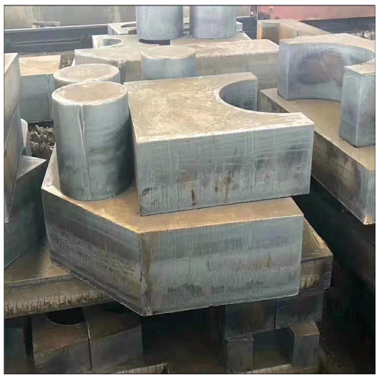 沙钢钢厂45#特厚钢板数控等离子 切割轴承座钢板来图下料切割