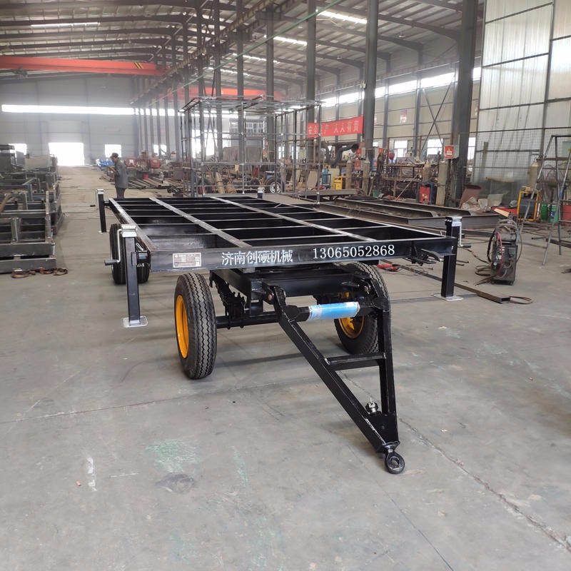 创硕牵引式平板车拖车 厂区周转搬运拖车 重型工具平板拖车CSPC-8