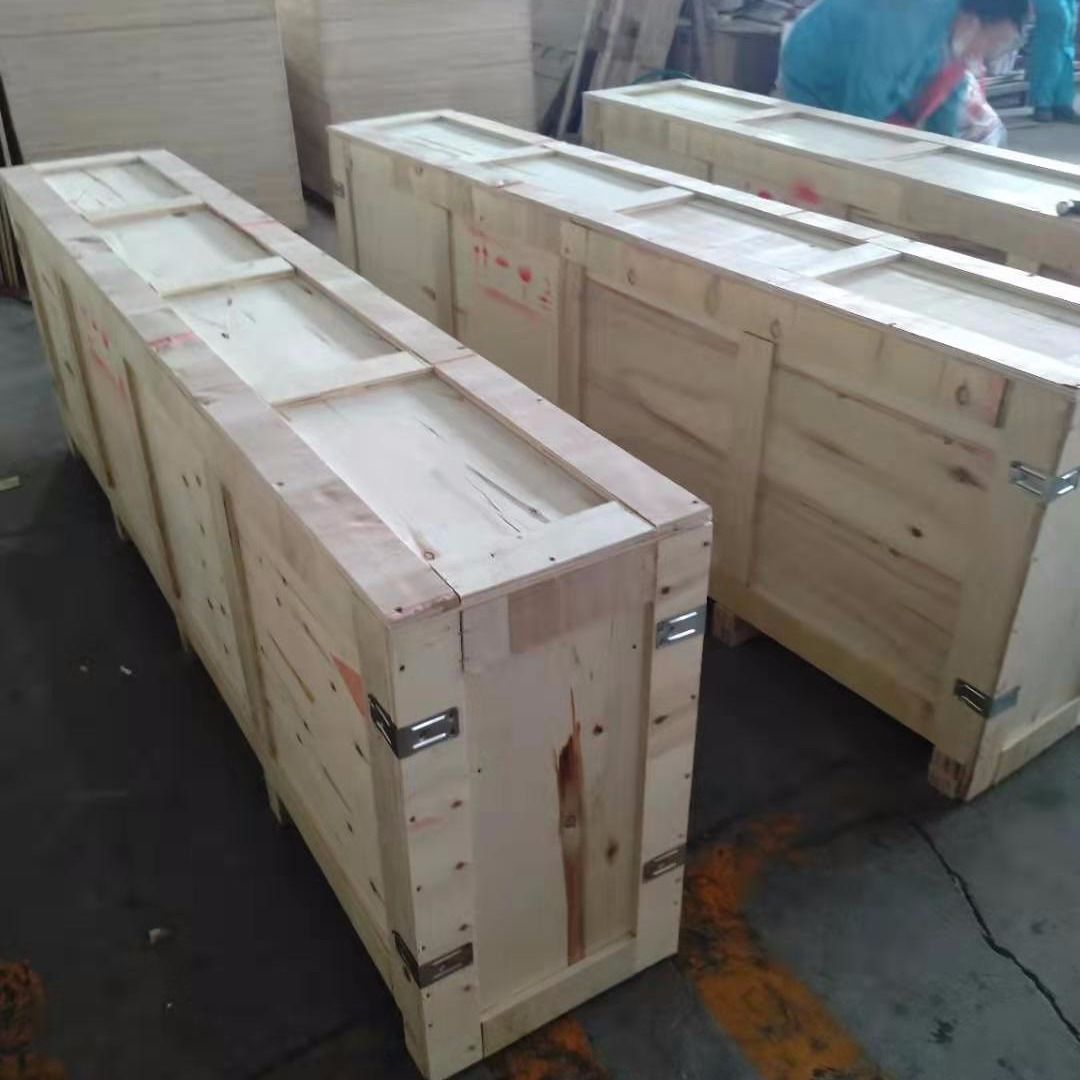 黄岛柳花泊豪盟免熏蒸出口木箱生产厂家 定制出口高端木箱底部带托盘