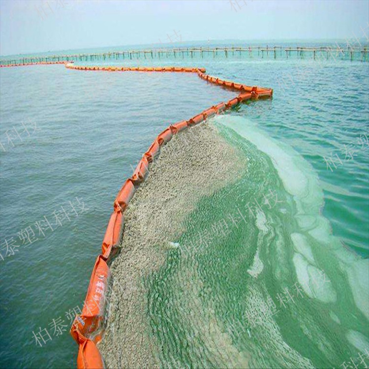 水面浮油应急拦载设备 浮式塑料拦污排拦污浮体供应图片