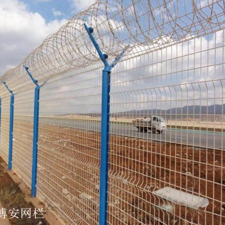 浸塑机场护栏网博安厂家 机场护栏网材质 机场护栏网定制