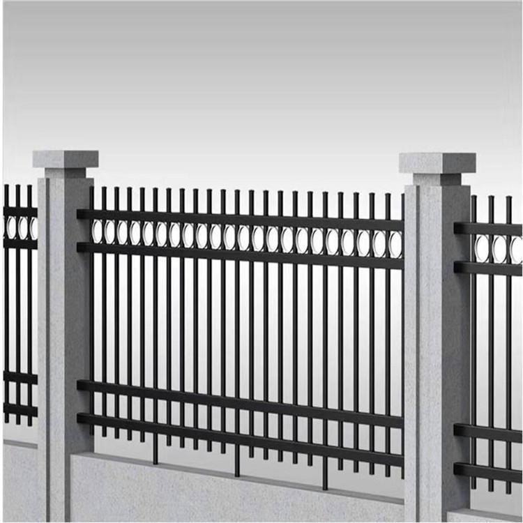 铁艺栏杆 德兰厂区防护围墙栏杆 锌钢铁艺护栏