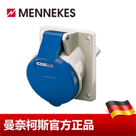 工业插座 MENNEKES/曼奈柯斯 工业插头插座 货号 1492 32A 3P 6H 230V 德国进口