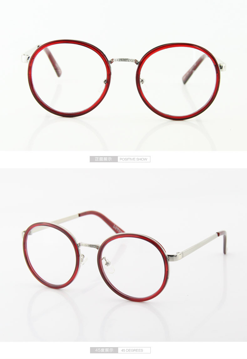 千艾新款眼镜复古圆形眼镜框眼睛框镜架女韩版潮装饰平光眼镜架男示例图9