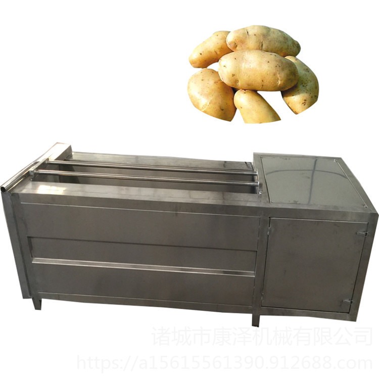 康泽SZ1800型地瓜去皮清洗机 土豆去皮清洗机 薯类去皮清洗机不伤果肉图片