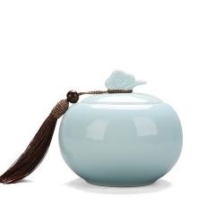 红素文创青瓷陶瓷茶叶罐礼盒  500件起订不单独零售图片