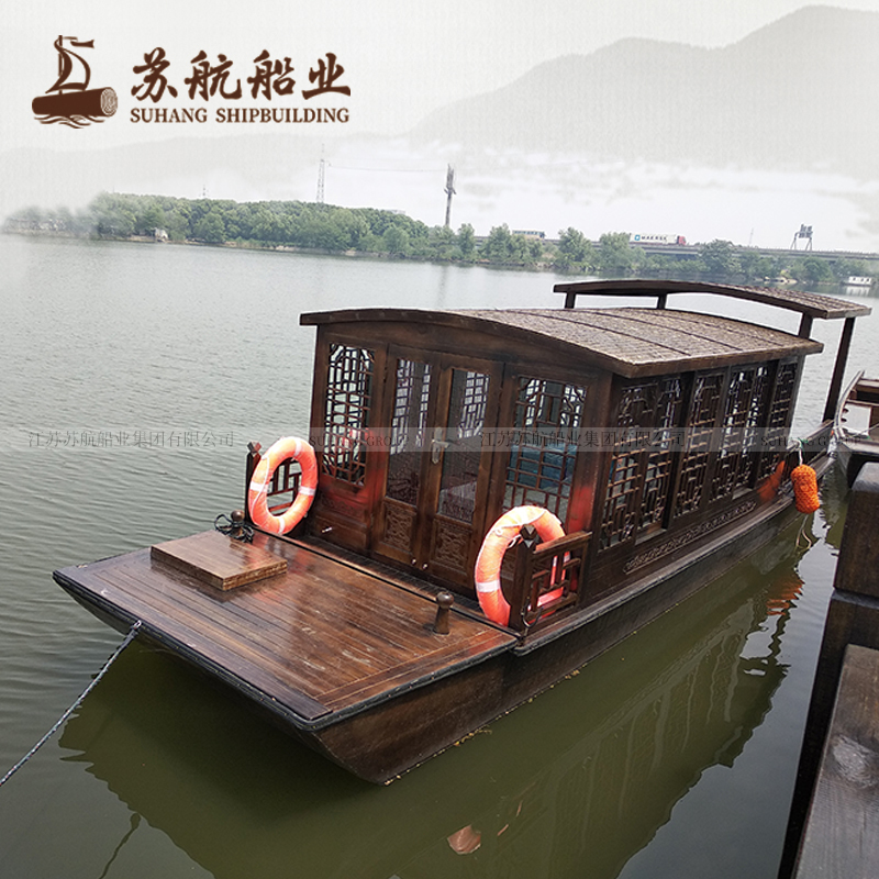苏航制造手划船 木质观光船 旅游船报价