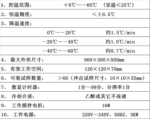 低温冲击试验仪CDW-60 厂家直销 现货供应示例图2