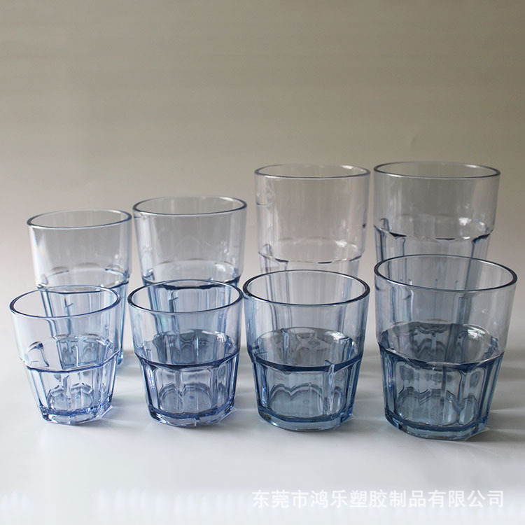东莞塑料杯300mlAS透明八角塑料杯PS多边棱角杯厂家塑料杯定制示例图18